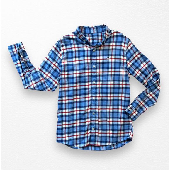 Vineyard Vines Boys' Flannel Whale Shirt, Size 16 - Picture 7 of 7